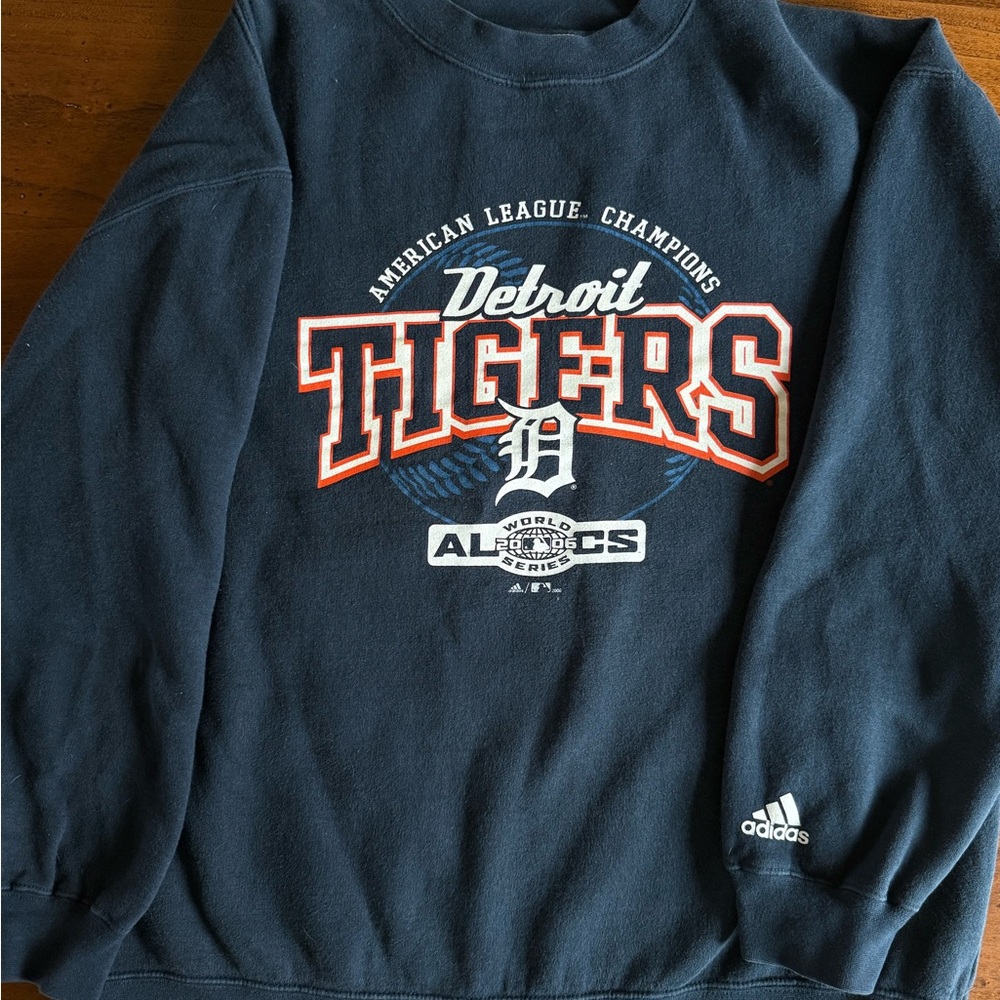 Adidas Detroit Tigers Navy Blue Sweatshirt